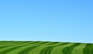 Preview wallpaper field, hill, grass, stripes, nature, minimalism