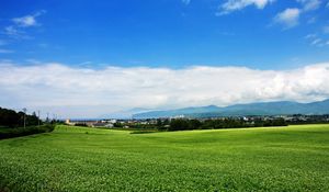 Preview wallpaper field, japan, plantation, summer, village