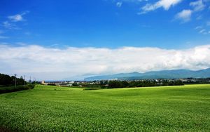 Preview wallpaper field, japan, plantation, summer, village