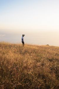 Preview wallpaper field, loneliness, solitude, grass, big sur