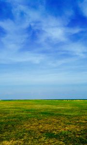 Preview wallpaper field, sky, grass, summer