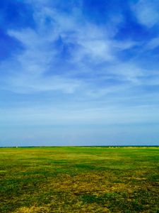 Preview wallpaper field, sky, grass, summer