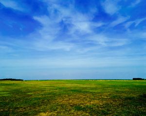 Preview wallpaper field, sky, grass, summer