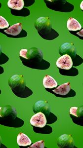 Preview wallpaper fig, fruit, berry, pattern, green