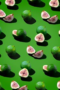 Preview wallpaper fig, fruit, berry, pattern, green