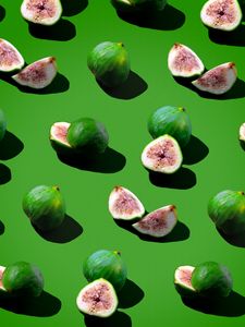 Preview wallpaper fig, fruit, berry, pattern, green