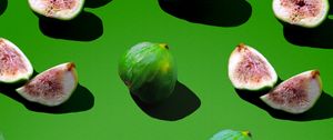Preview wallpaper fig, fruit, berry, pattern, green