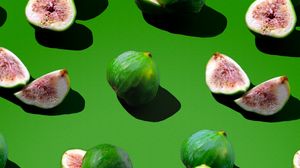 Preview wallpaper fig, fruit, berry, pattern, green