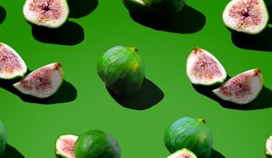 Preview wallpaper fig, fruit, berry, pattern, green