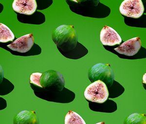 Preview wallpaper fig, fruit, berry, pattern, green