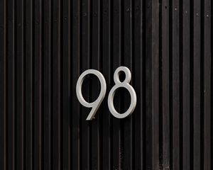 Preview wallpaper figure, fence, inscription, stripes