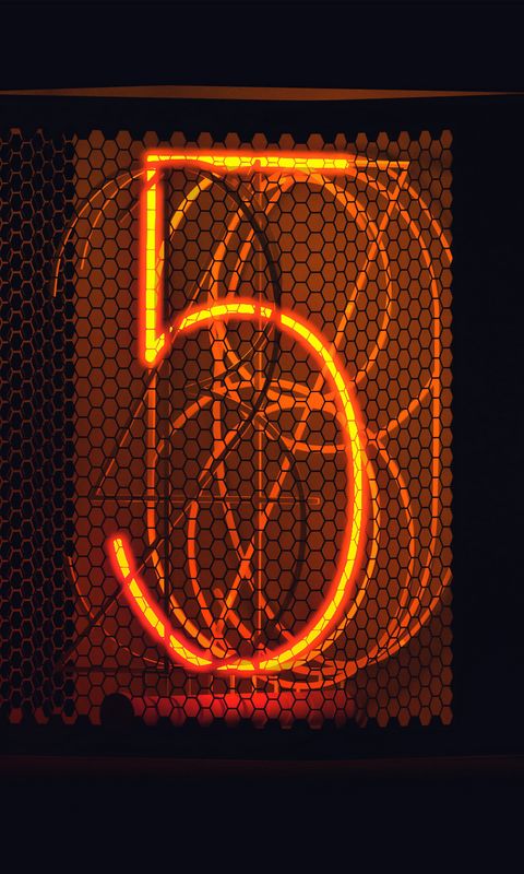 480x800 Wallpaper figure, neon, light, glow, darkness
