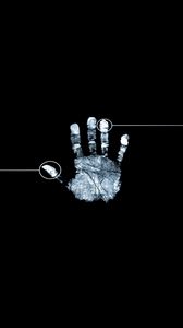 Preview wallpaper fingerprint, hand, black white