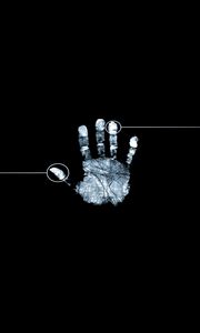 Preview wallpaper fingerprint, hand, black white