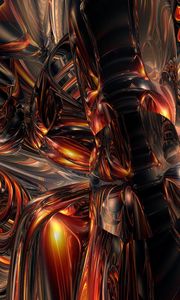 Preview wallpaper fire, alloy, form, light, shadow