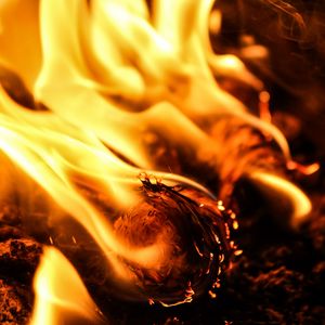 Preview wallpaper fire, bonfire, ashes, ash, smoldering