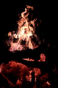 Preview wallpaper fire, bonfire, firewood, darkness