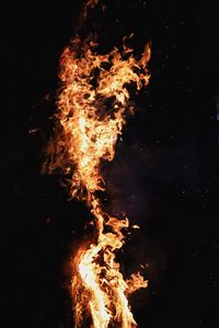 Preview wallpaper fire, bonfire, flame, dark background