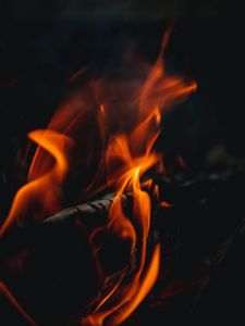 Preview wallpaper fire, bonfire, flame, close up