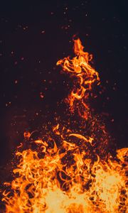 Preview wallpaper fire, bonfire, flame, sparks