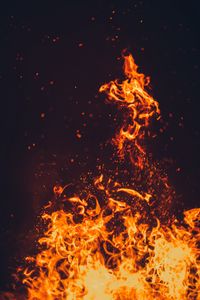 Preview wallpaper fire, bonfire, flame, sparks