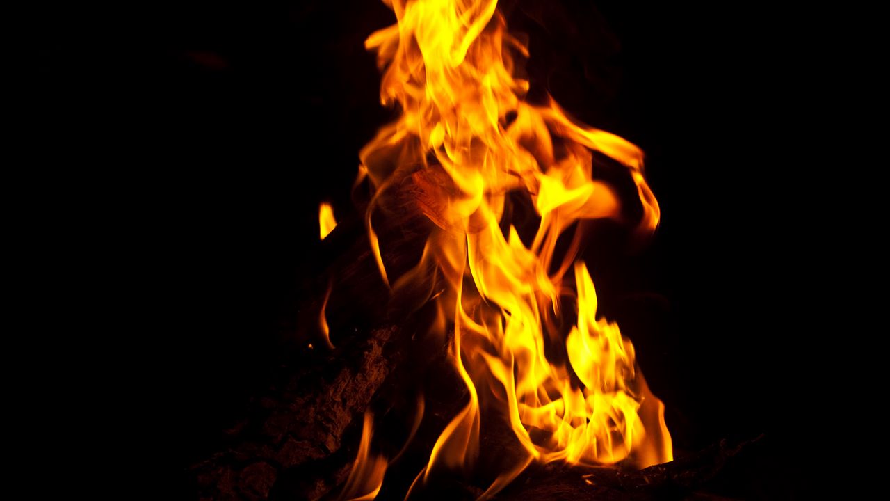 Wallpaper fire, bonfire, flame, darkness