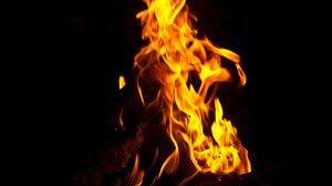 Preview wallpaper fire, bonfire, flame, darkness
