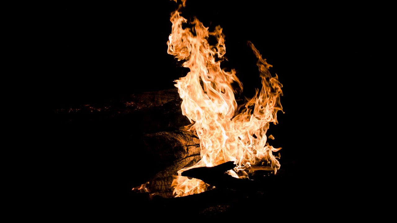 Wallpaper fire, bonfire, night, flame
