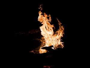 Preview wallpaper fire, bonfire, night, flame