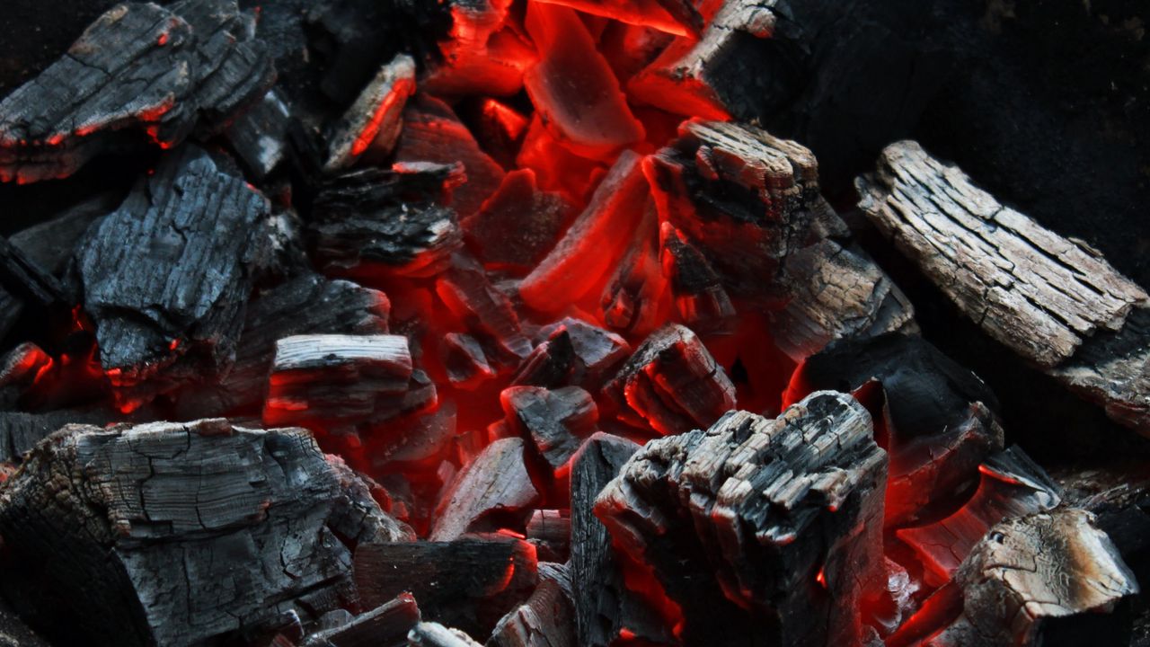 Wallpaper fire, coals, smoldering