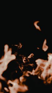 Preview wallpaper fire, dark, flame, blur