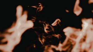 Preview wallpaper fire, dark, flame, blur
