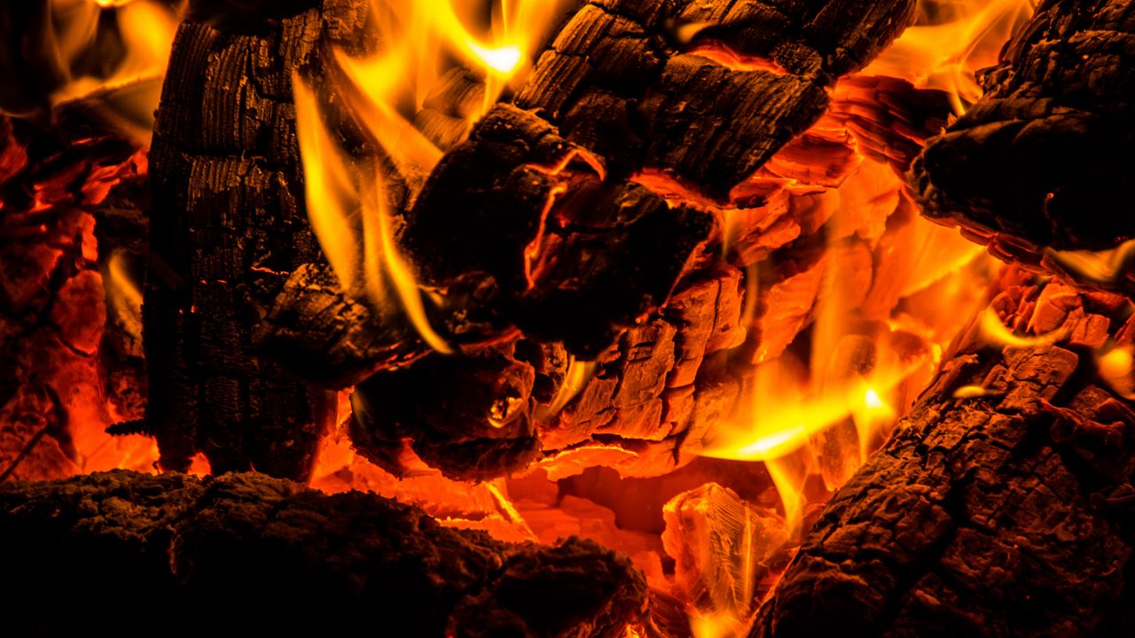 Wallpaper fire, embers, flame, bonfire
