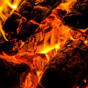 Preview wallpaper fire, embers, flame, bonfire