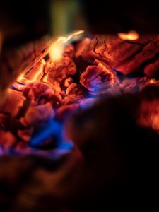 Preview wallpaper fire, embers, macro, dark