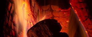 Preview wallpaper fire, firewood, embers, burn, flame