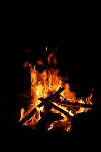 Preview wallpaper fire, firewood, flame, bonfire, night