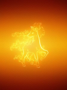 Preview wallpaper fire, flame, background, pokemon, rapidash