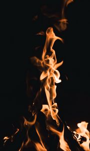 Preview wallpaper fire, flame, black