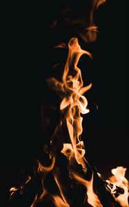 Preview wallpaper fire, flame, black