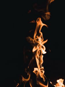 Preview wallpaper fire, flame, black