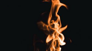 Preview wallpaper fire, flame, black
