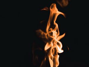 Preview wallpaper fire, flame, black