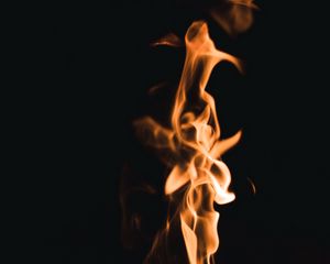 Preview wallpaper fire, flame, black