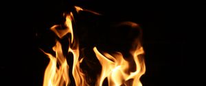 Preview wallpaper fire, flame, black, bonfire, dark