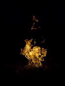 Preview wallpaper fire, flame, black background
