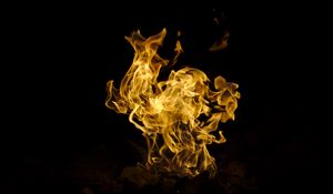 Preview wallpaper fire, flame, black background