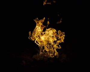 Preview wallpaper fire, flame, black background