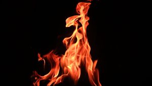 Preview wallpaper fire, flame, bonfire, dark background