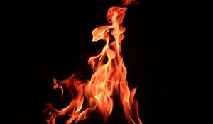 Preview wallpaper fire, flame, bonfire, dark background